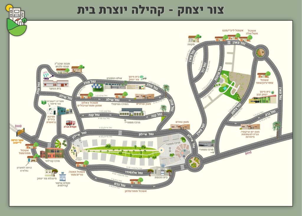 מפת הישוב צור יצחק